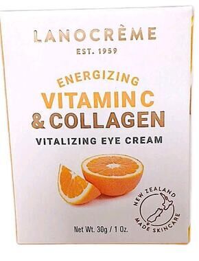 New Zealand Lanocreme Energizing Vitamin C Collagen EYE Cream Sealed 1 oz.